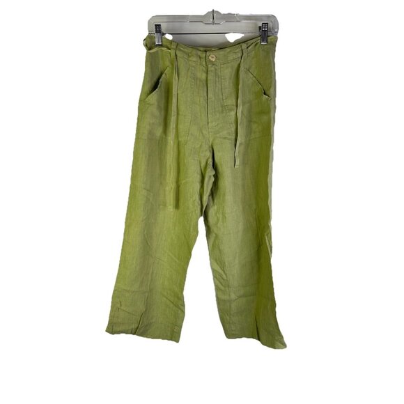 Vintage 90s Linen Gauzy Flowy Drawstring Pants Lagenlook Artsy - Picture 1 of 10